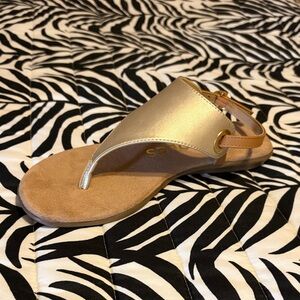 AEROSOLES Gold and Tan Women's Sandals